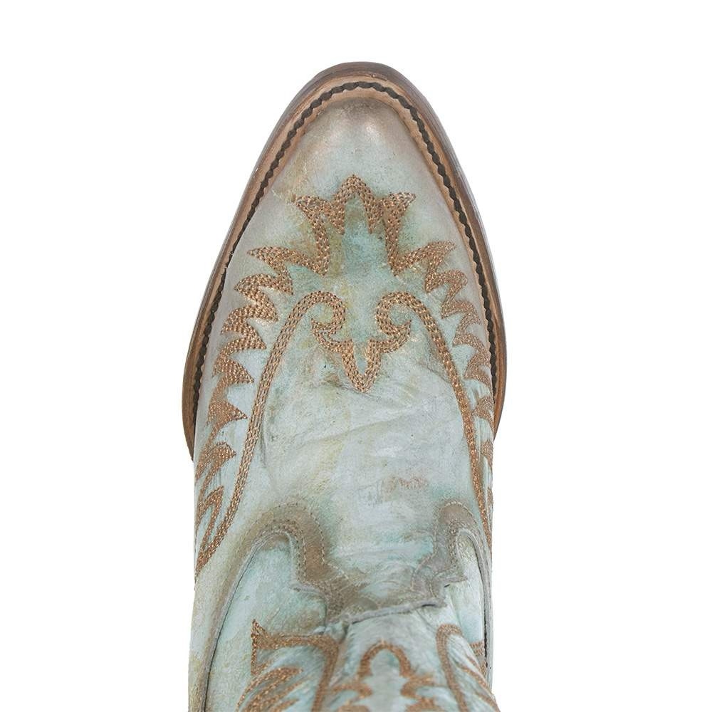 New with Tags in Box Womens 10 Corral White & Gold Embroidered Tall Western Boot - Picture 6 of 11